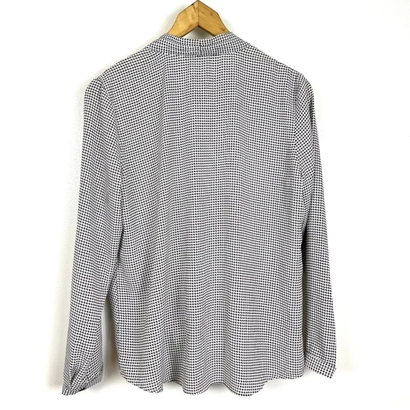 Adrianna Papell Oversized Long Sleeve Wrap Front Blouse Size Large - Picture 5 of 10
